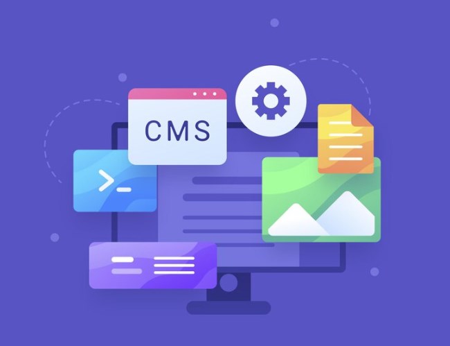 CMS concept in vector art