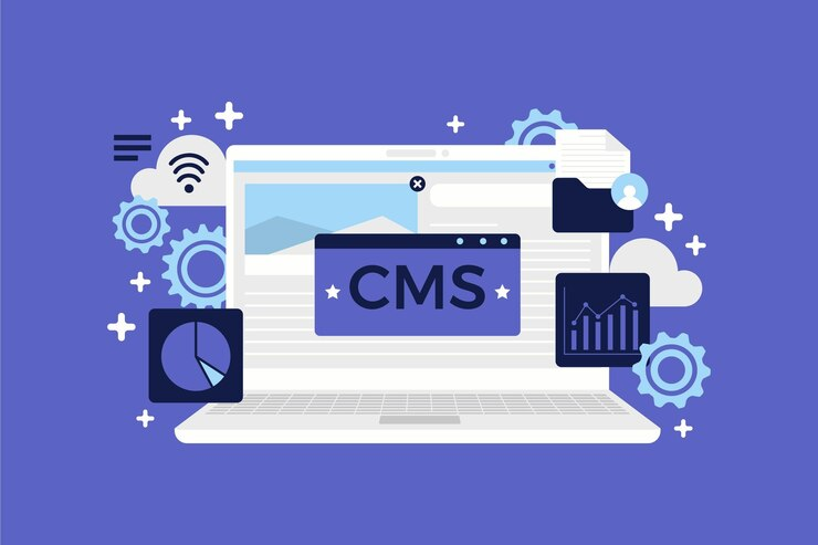CMS and Laptop