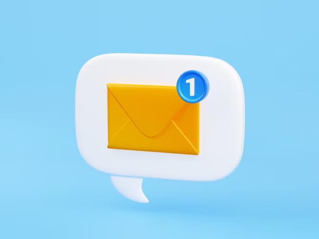There's a number 1 by the yellow envelope