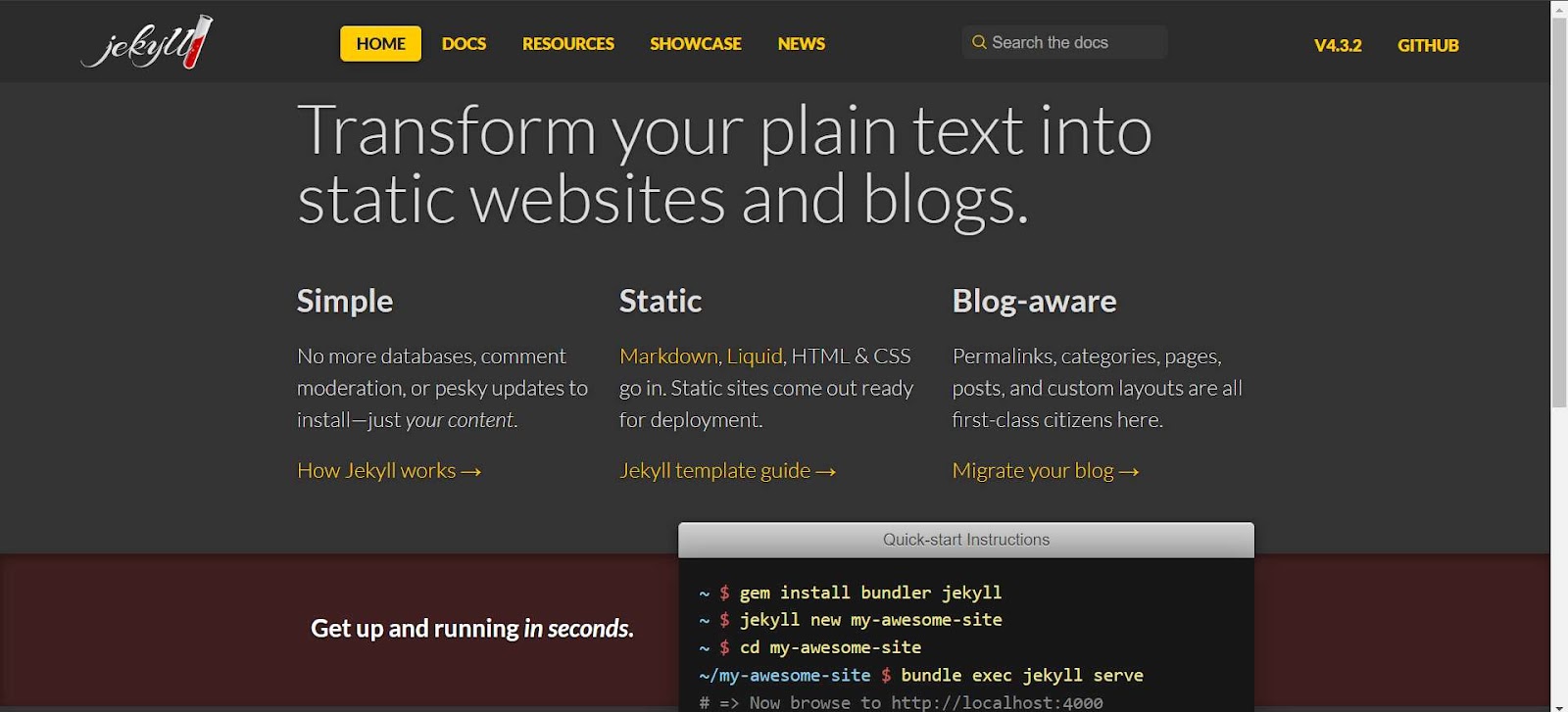 Jekyll interface